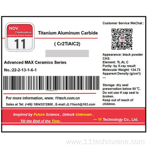 Conductive ceramic material Cr2TiAlC2 Black powder